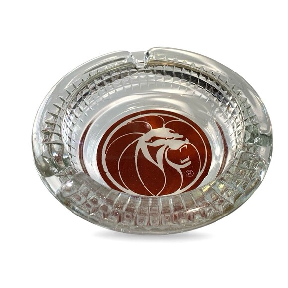 Lot of 2 Vintage MGM Grand Hotel/Casino Ashtrays Trinket Dishes 4.5" Diameter - Picture 3 of 5